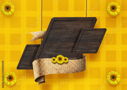 Festa Junina Fundo pronto xadrez