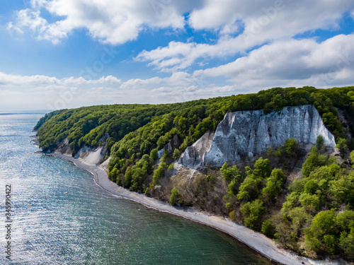 Victoria´s View the best-known chalk cliff in the Jasmund National Park in the Baltic sea (Germany, Europe) Island of Ruegen
