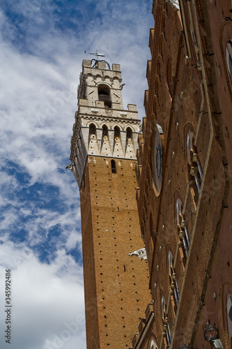 Obraz na płótnie Torre del Mangia w Sienie - Toskania, Włochy w salonie