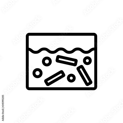 deep fried potatoes icon vector. deep fried potatoes sign. isolated contour symbol illustration