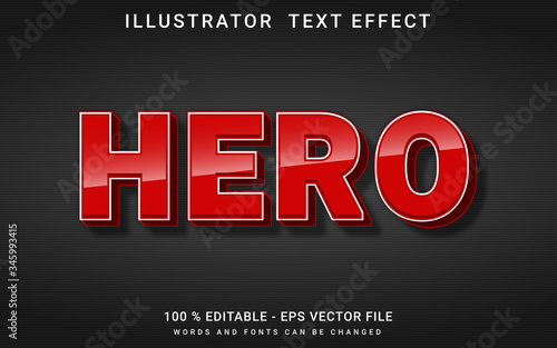 text effect editable hero premium vector