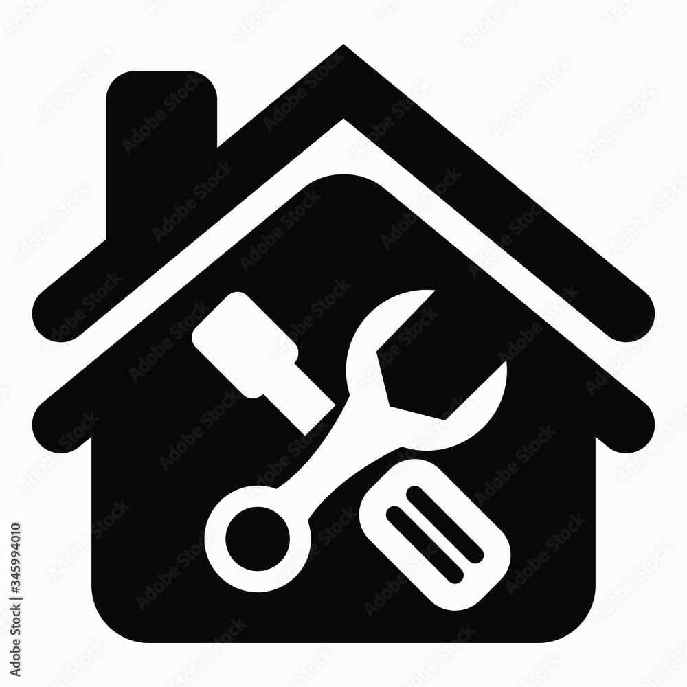 Icon house and setting. Installing a smart home. Commercial line vector icon for websites and mobile minimalistic flat design. Icon house and setting. Installing a smart home. Commercial line vector icon for websites and mobile minimalistic flat design.