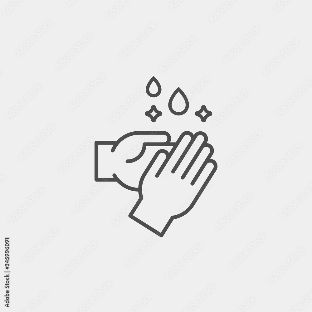 Hand wash flat vector icon. Clean hands flat vector icon Hand wash flat vector icon. Clean hands flat vector icon