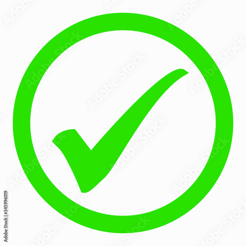 New ok vector icon. Flat eco green symbol. Commercial line vector icon for websites and mobile minimalistic flat design.