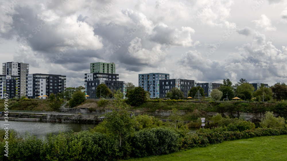 Pae Park, Tallinn / Estonia - September 03 2019. The area around Pae Park in Tallinn. 