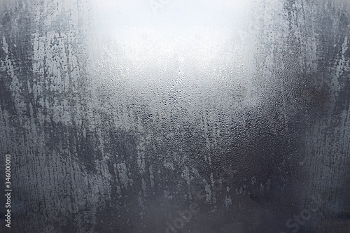 Rain drops on glass. Ecology, climate change, bad weather. Background image.