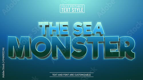 Underwater Sea Monster Game and Movie Title Editable Text Effect