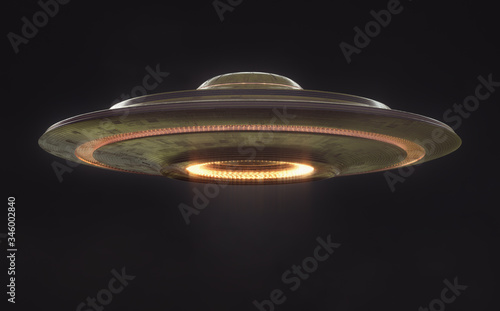 Fotografie, Obraz UFO Unidentified Flying Object Clipping Path