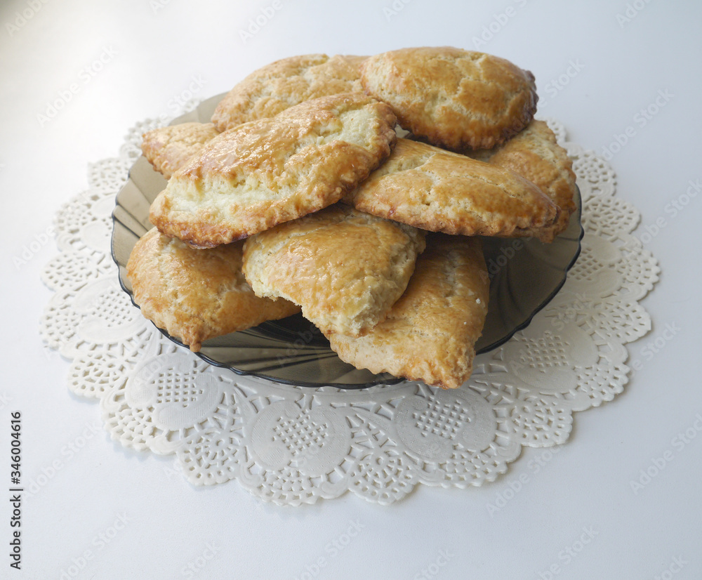Blush, fresh curd cakes baked for tea Blush, fresh curd cakes baked for tea