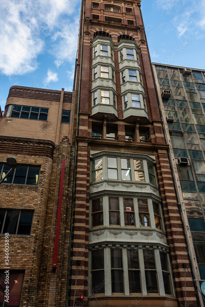 Fototapeta premium A mix of architectural styles in the downtown of Sydney, Australia