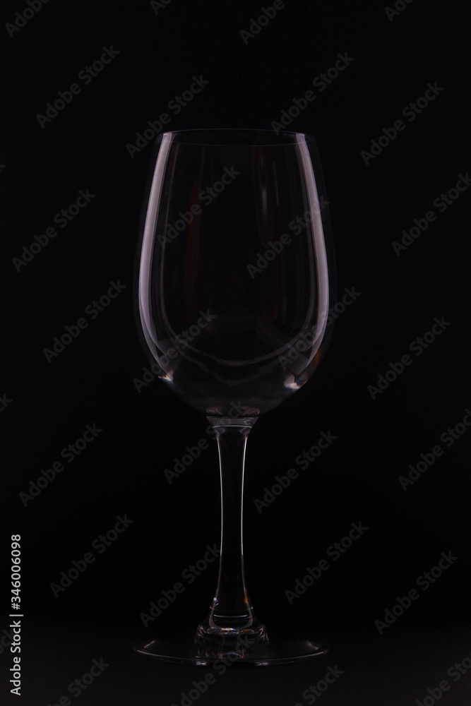 wine glass on black background wine glass on black background