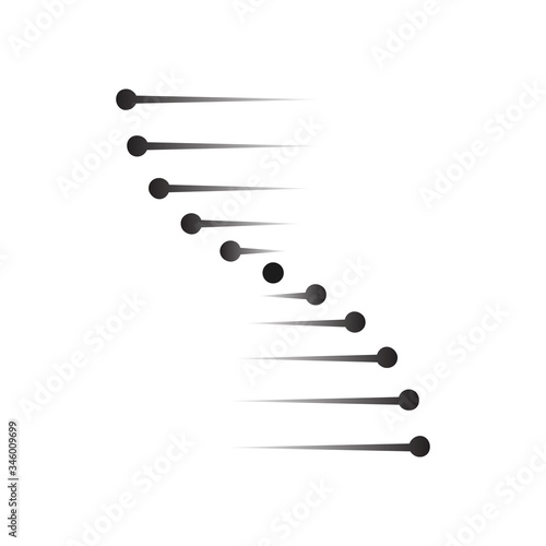 DNA test logotype. Isolated vector illustration of DNA strand. Biotechnology research, future human health care, gene modification.