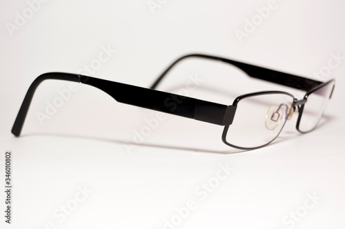 Photography of glasses on white background