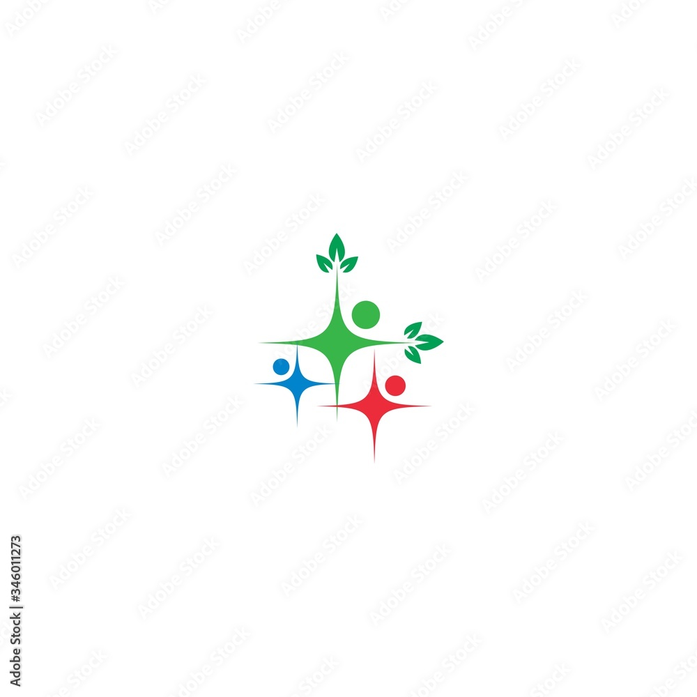Community care, teamwork concept Logo