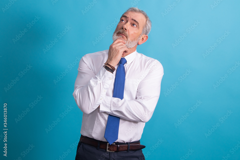 adult business man isolated on color background adult business man isolated on color background