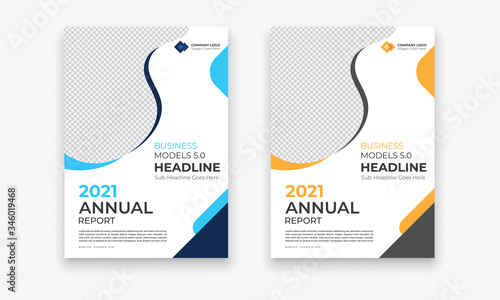 Business Conference brochure flyer design layout template in A4 size, with nice background, vector eps