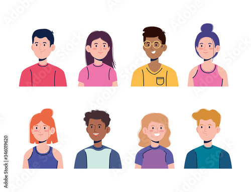 set of boys and fashion girls user