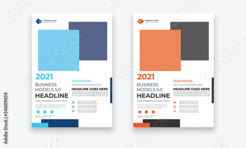 Business Conference brochure flyer design layout template in A4 size, with nice background, vector eps