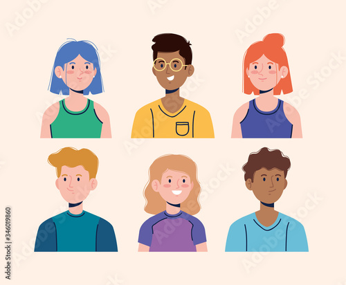 set of nice boys and girls user