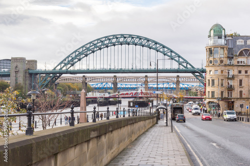 River Tyne bridges seen from the quayside in Newcastle Upon Tyne © Harry Green