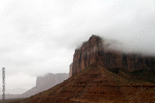 misty view of the moument valley navajo nation arizona photo