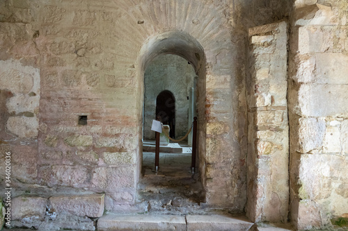 Interior of ancient Byzantine Greek Church of Saint Nicholas the Wonderworker located in the modern town of Demre  Antalya Province  Turkey