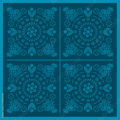 Georgian traditional ornaments. Vector Ornament With Caucasian Motifs. Persian colored carpet.Vector, Illustration.  Rich ornament for fabric design, handmade, interior decoration