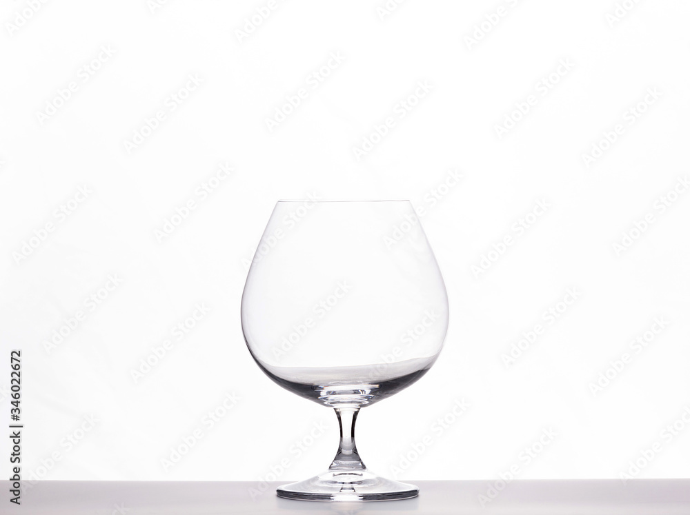 empty glass on white background empty glass on white background