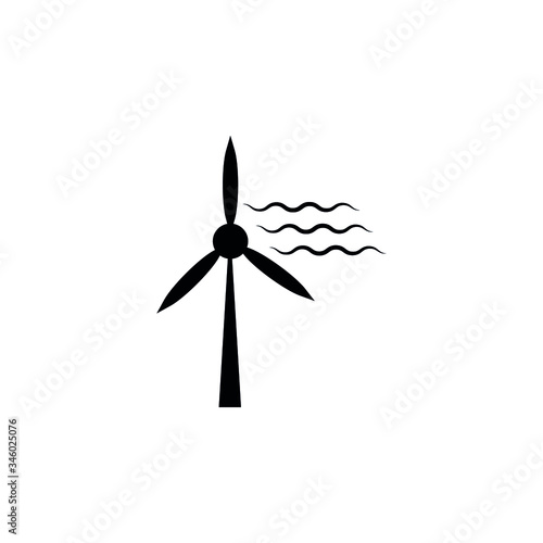 wind tower icon for web and mobile app on white background, vector symbol