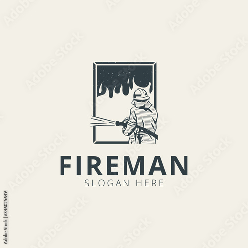 Fireman logo template