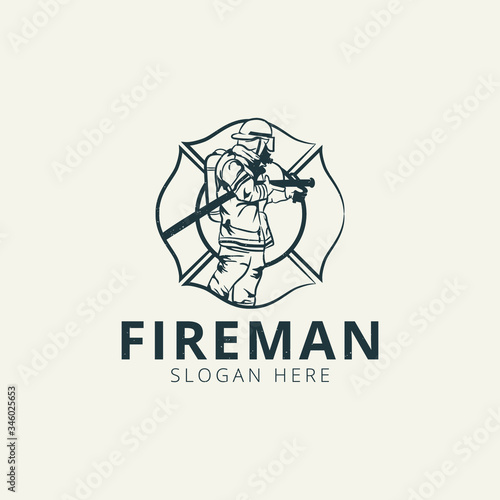 Fireman logo template