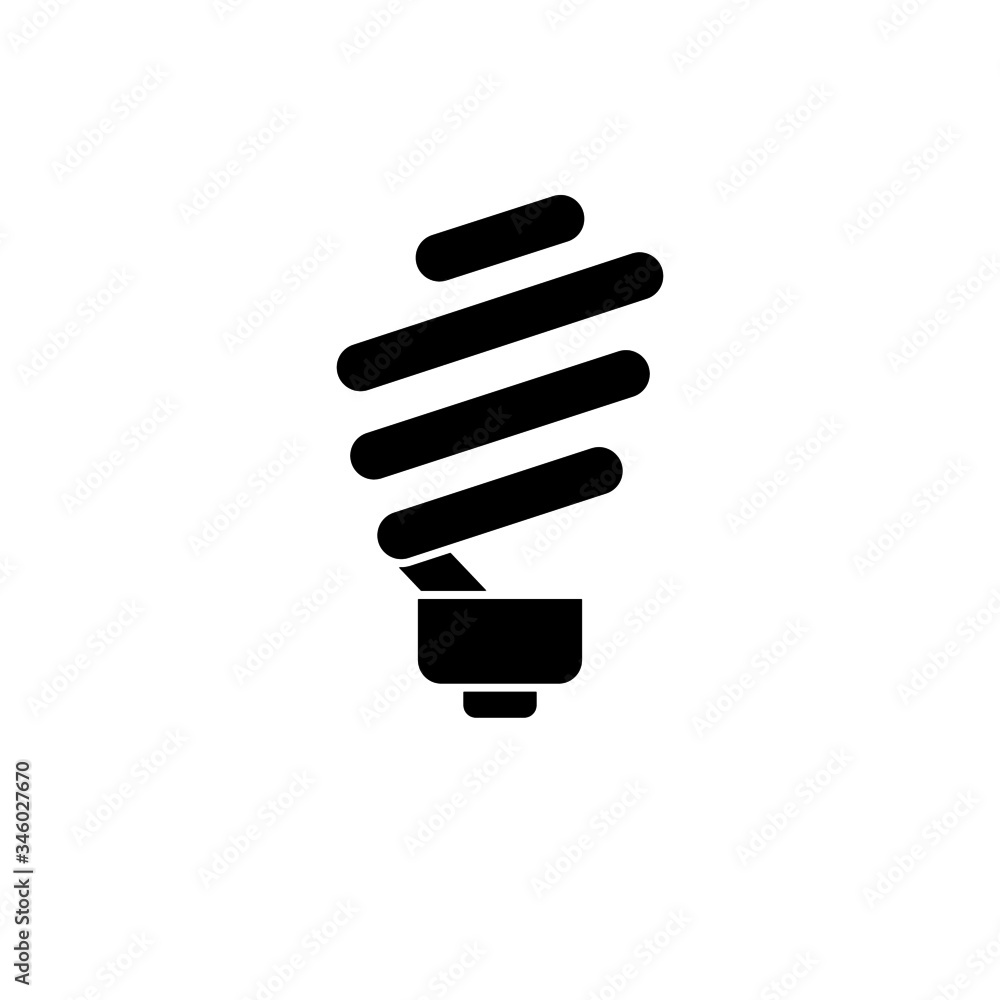 BULB Icon vector in black flat design on white background, light bulb simple icon vector. BULB Icon vector in black flat design on white background, light bulb simple icon vector.