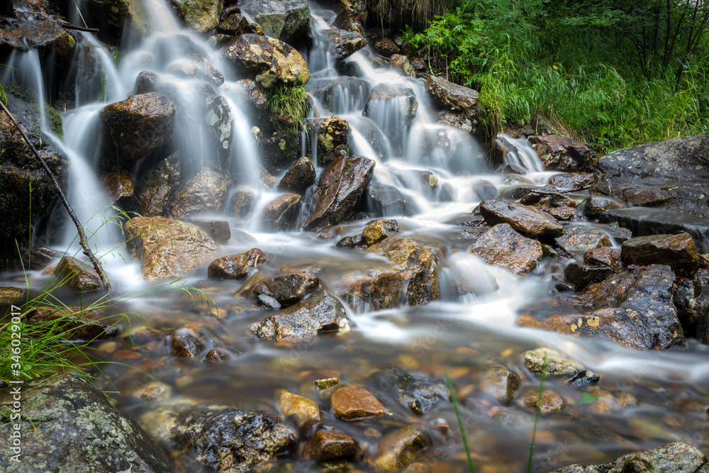 stream, waterfall from the forest stream, waterfall from the forest