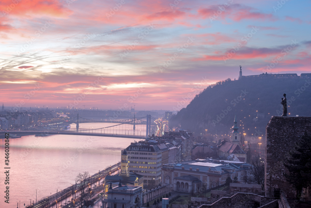 Budapest view at dawn