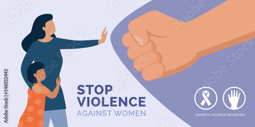 Stop violence against women awareness photo