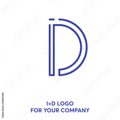 Letter id logo concept for your company or startup business, vector design