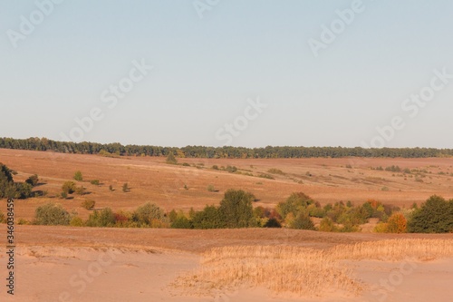 Desert sand landscape, dune nature dry, tranquil.