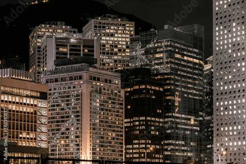 Wallpaper Mural Hong Kong cityscape at night. Torontodigital.ca