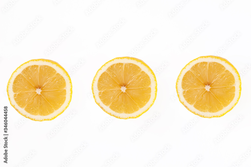 Lemon isolated on white background. Collection