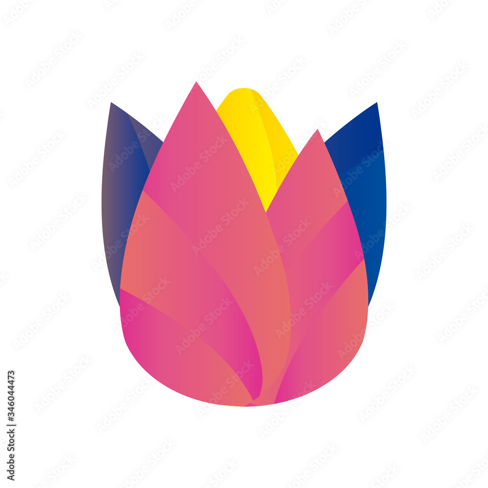 flower gradient style icon vector design