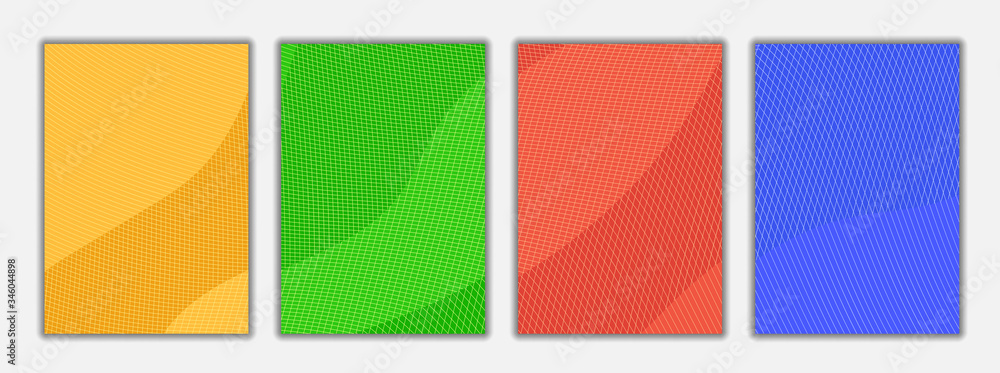 Fototapeta premium Brochure flyer design, vector background. Vertical a4 format. Geometric vector background, banner. Rich colors, line structure.