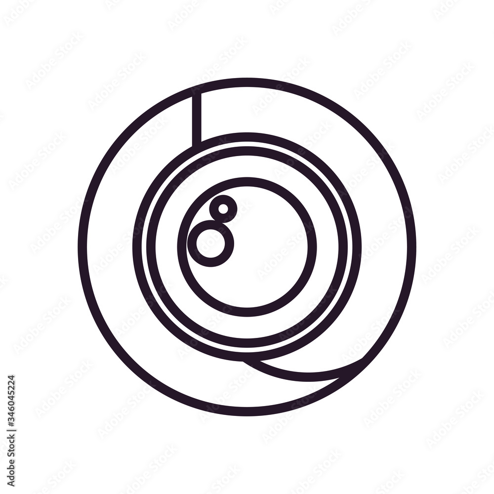 Abstract circle shape line style icon vector design Abstract circle shape line style icon vector design