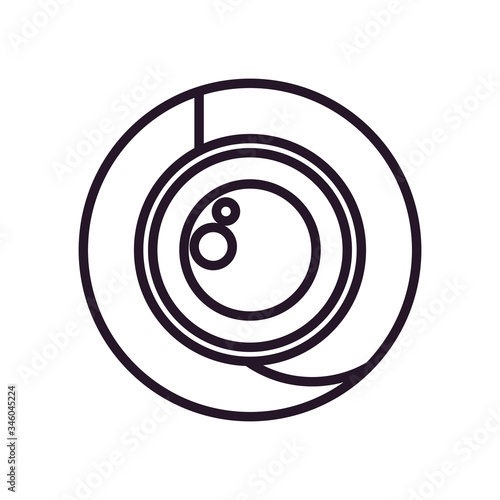 Abstract circle shape line style icon vector design