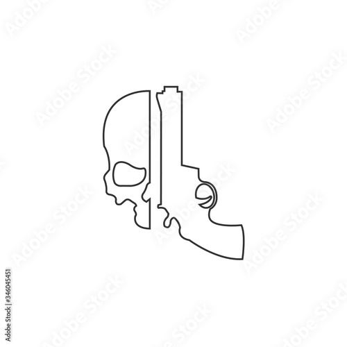 gun group gangster icon vector illustration design