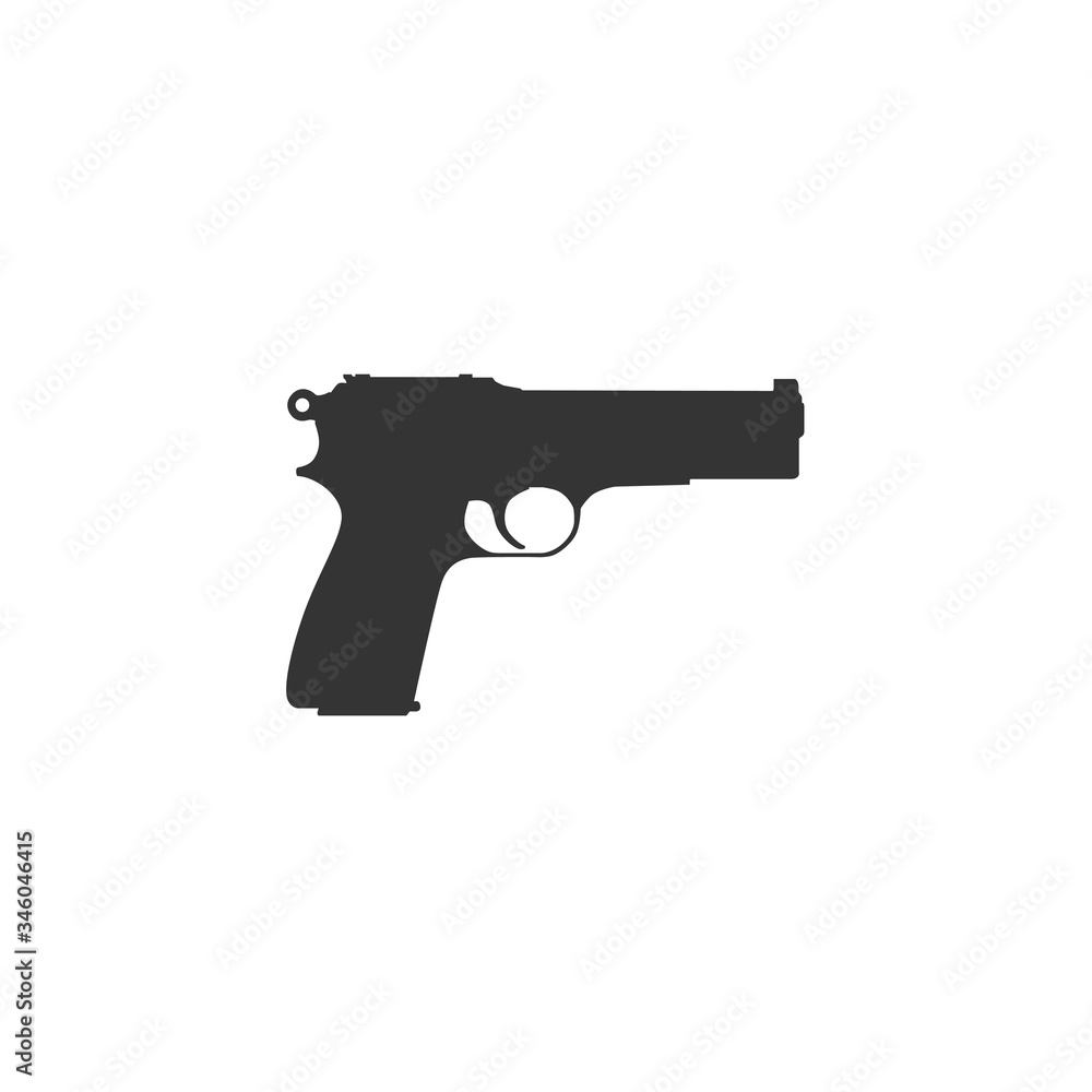 gun pistol icon vector illustration design