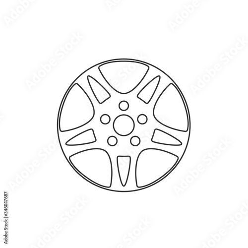 car wheel rim icon vector illustration design