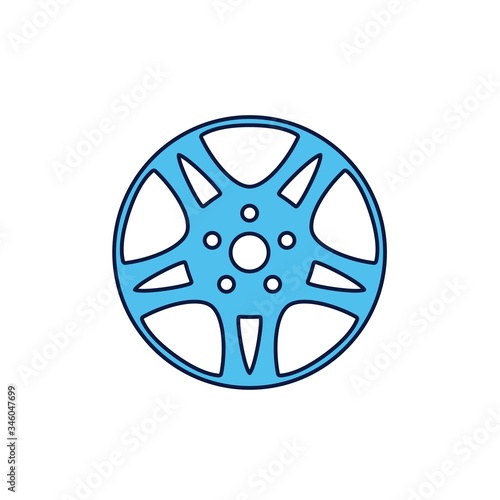 car wheel rim icon vector illustration design