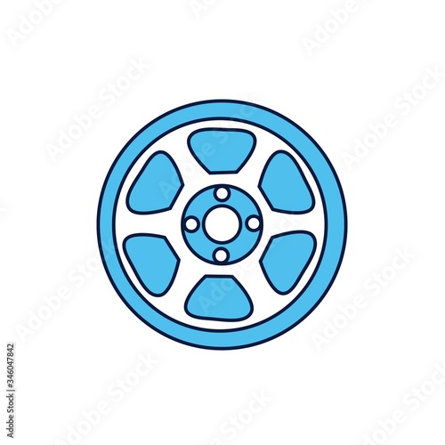 car wheel rim icon vector illustration design