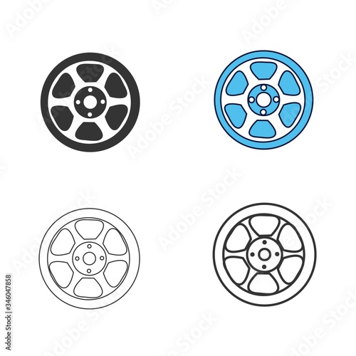 car wheel rim icon vector illustration design