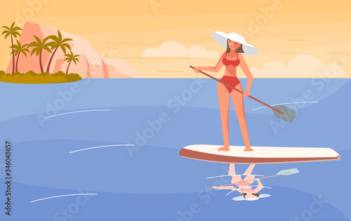 Stand Up Paddle Surfing concept